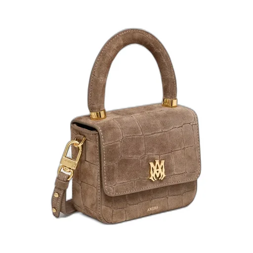 Women - Croc Suede Micro Ma Bag - Dark Brown
