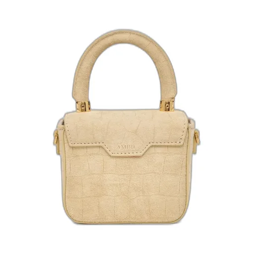 Women - Croc Suede Nano Ma Bag - Taupe