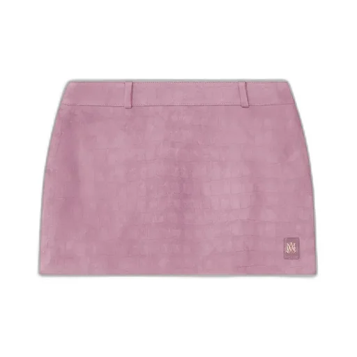 Women - Croc Suede Mini Skirt - Dusk