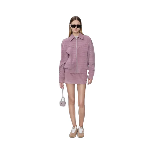 Women - Croc Suede Mini Skirt - Dusk