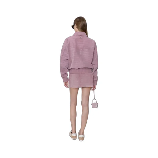 Women - Croc Suede Mini Skirt - Dusk