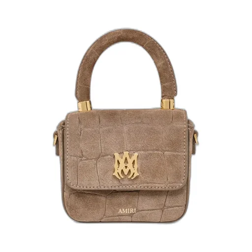 Women - Croc Suede Nano Ma Bag - Dark Brown