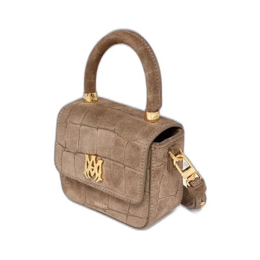 Women - Croc Suede Nano Ma Bag - Dark Brown