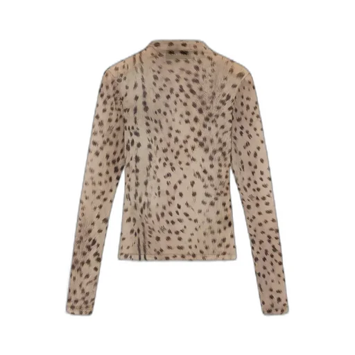 Women - Deer Long Sleeve Top - Dark Brown