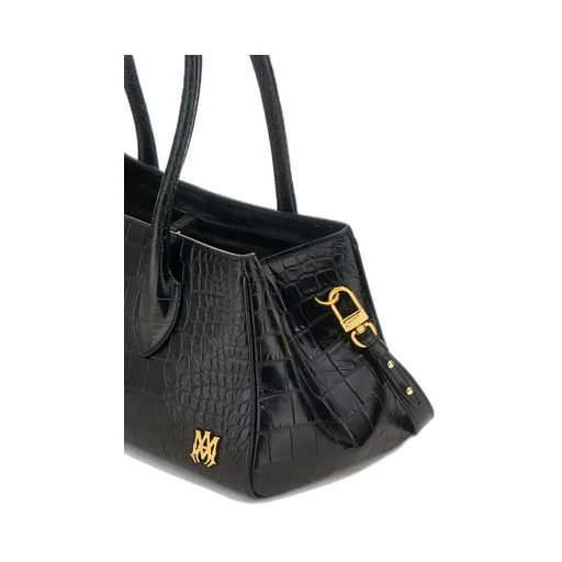 Women - Embossed Croc Honey 40 Shoulder - Black