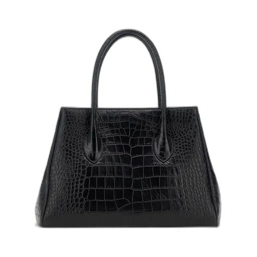 Women - Embossed Croc Honey 40 Tote - Black