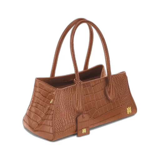 Women - Embossed Croc Honey 40 Shoulder - Whisky