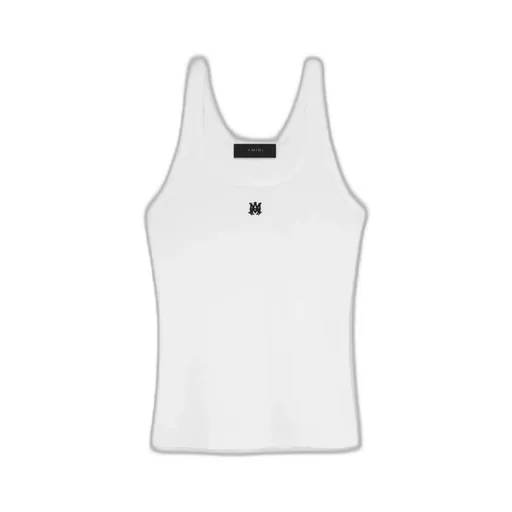 Women - Ma Embroidered Ribbed Tank - White