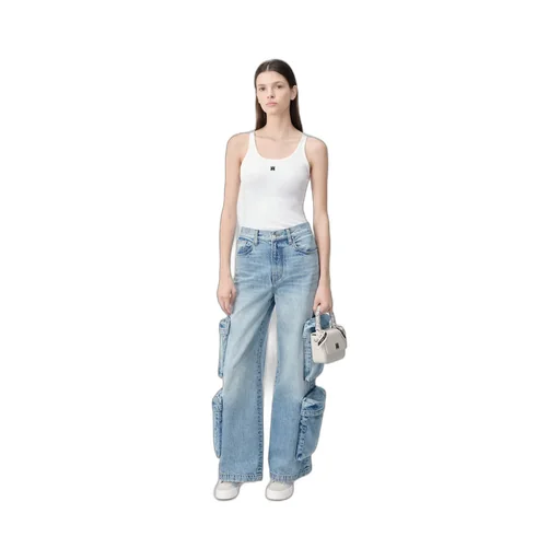 Women - Ma Embroidered Ribbed Tank - White