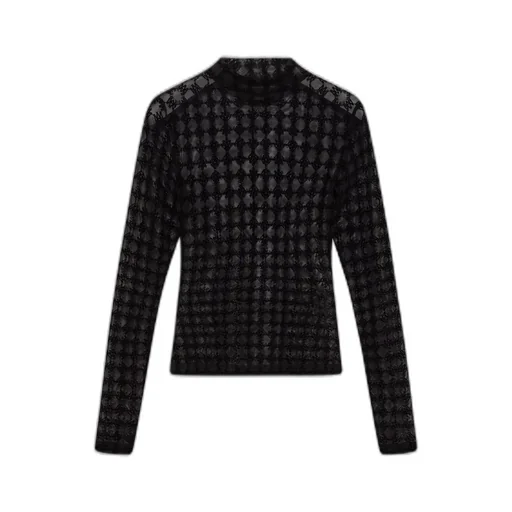 Women - Ma Quad Flocked Top - Black