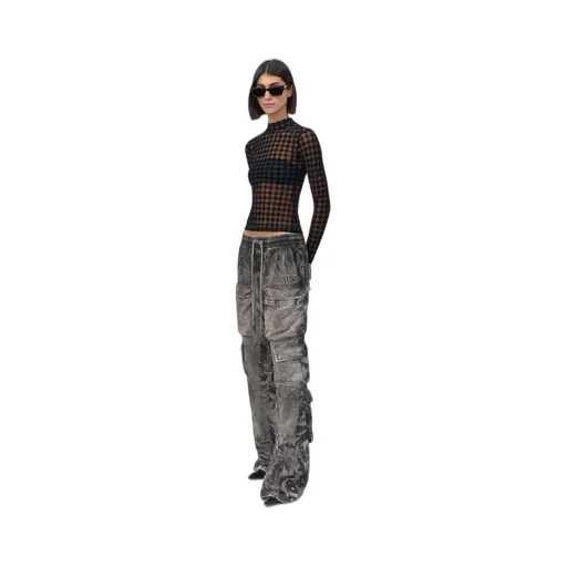 Women - Ma Quad Flocked Top - Black