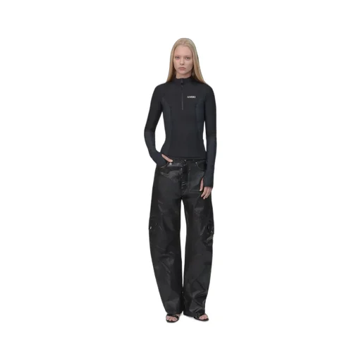 Women - Ma Quad Long Sleeve Zip Top - Black