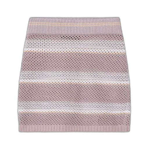Women - Ma Stripe Crochet Mini Skirt - Dusk
