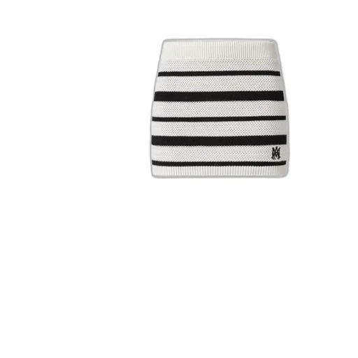 Women - Ma Striped Mini Skirt - Black Alabaster