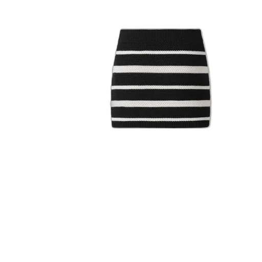 Women - Ma Striped Mini Skirt - Black