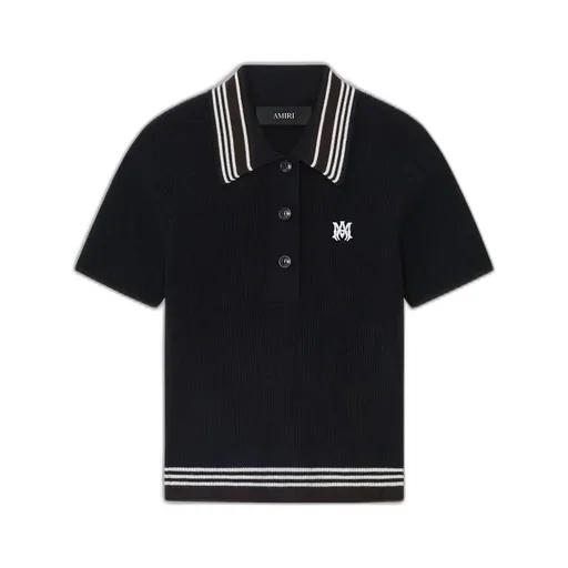 Women - Ma Stripe Polo - Black