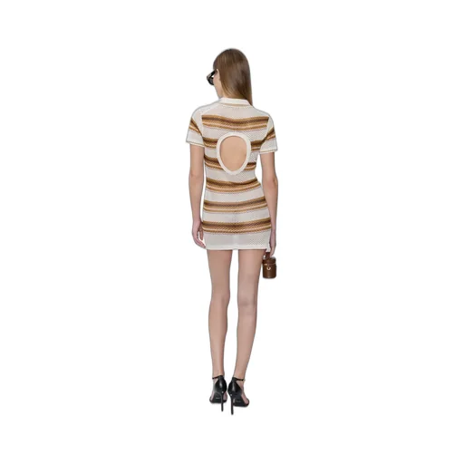Women - Ma Stripe Polo Mini Dress - Alabaster