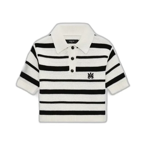 Women - Ma Striped Polo - Black Alabaster