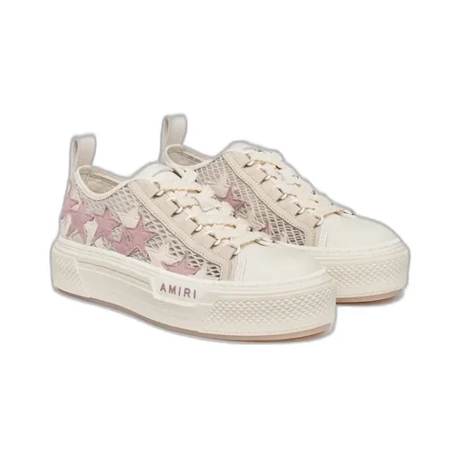 Women - Mesh Stars Court Low - Alabaster