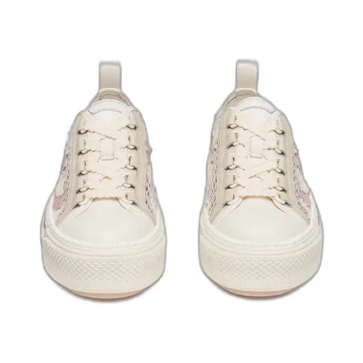 Women - Mesh Stars Court Low - Alabaster