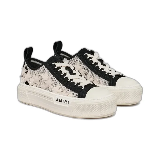 Women - Mesh Stars Court Low - Black