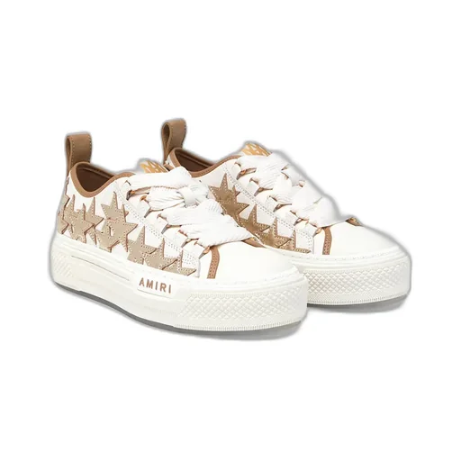 Women - Metallic Stars Court Low - Dark Brown