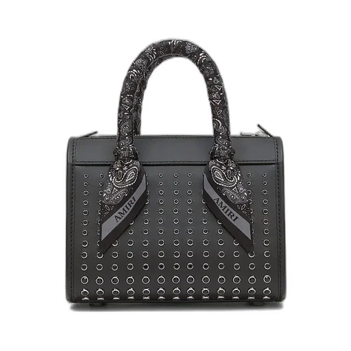 Women - Micro Triangle Stud Bag - Black