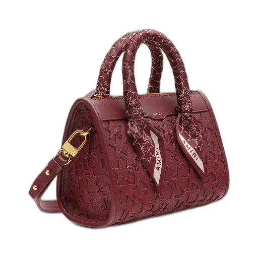 Women - Stars Micro Triangle Bag - Burgundy
