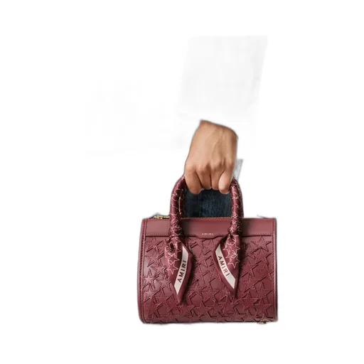Women - Stars Micro Triangle Bag - Burgundy