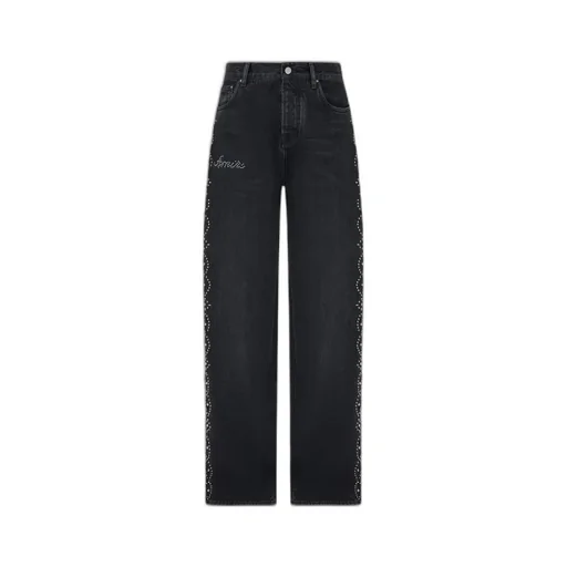 Women - Stud Baggy Jean - Retro Black