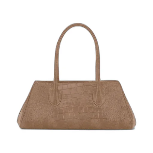 Women - Suede Croc Honey 40 Shoulder - Dark Brown