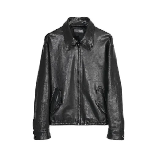 Weston Crinkled Leather Jacket In Goat Leather