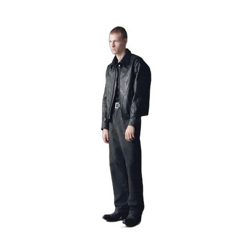 Weston Crinkled Leather Jacket In Goat Leather