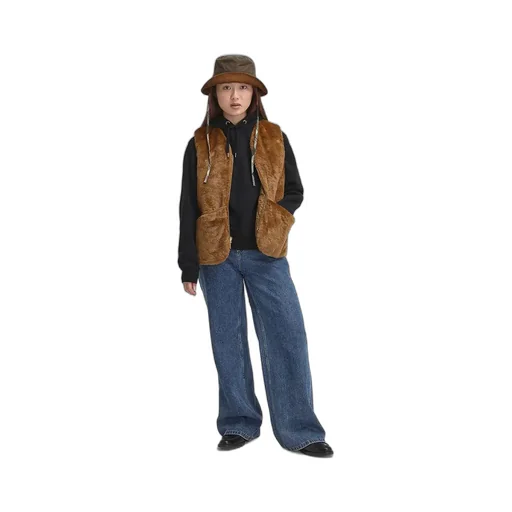 Quilting Fur Reversible Liner Vest