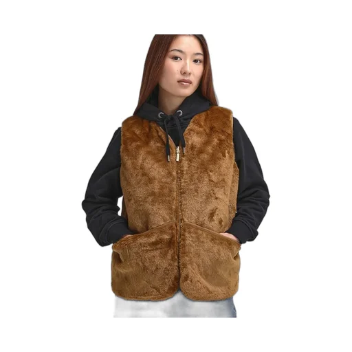 Quilting Fur Reversible Liner Vest