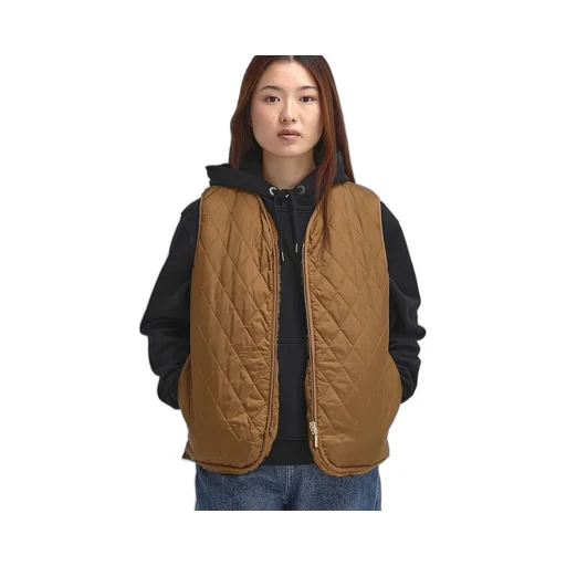 Quilting Fur Reversible Liner Vest