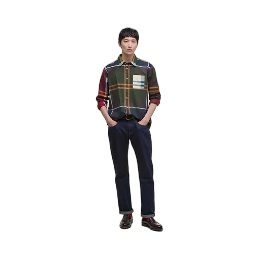 Patchwork Oversized Tartan Shirt