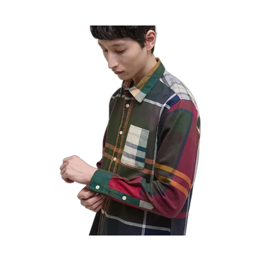 Patchwork Oversized Tartan Shirt