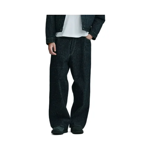 Recycled Waste Suvin Cotton Yarn 11.5Oz. Denim 5Pocket Wide Pants Wwⅱ Model