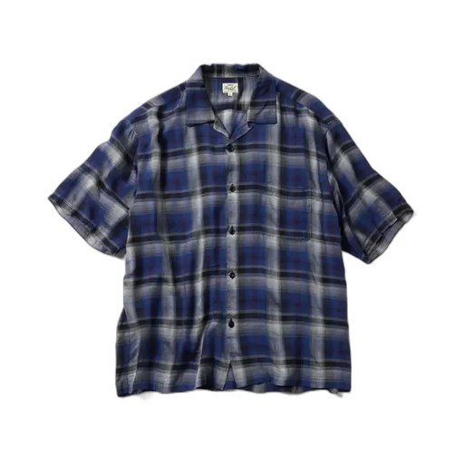 Rayon Check Open Shirt