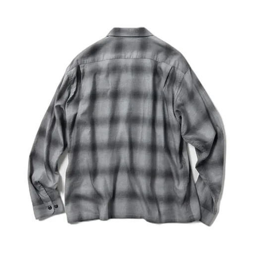 Cotton×Silk Nel Check Open Shirt
