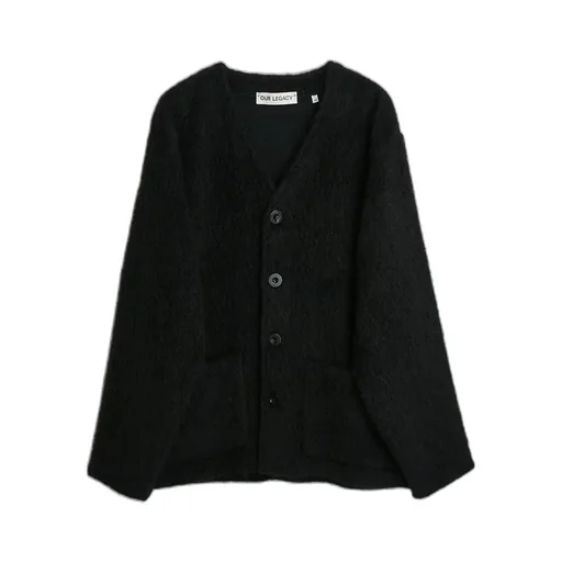 Cardigan - Black Mohair