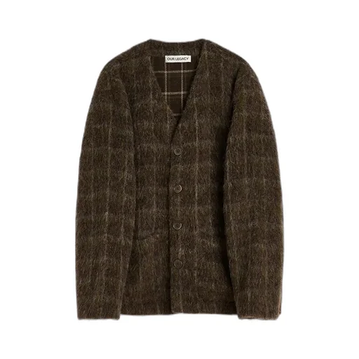 Cardigan - Dorf Check Hairy Wool