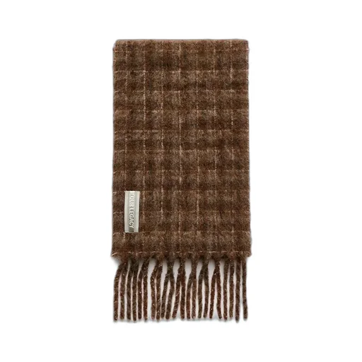 Estate Scarf - Dorf Check Fuzzy Alpaca