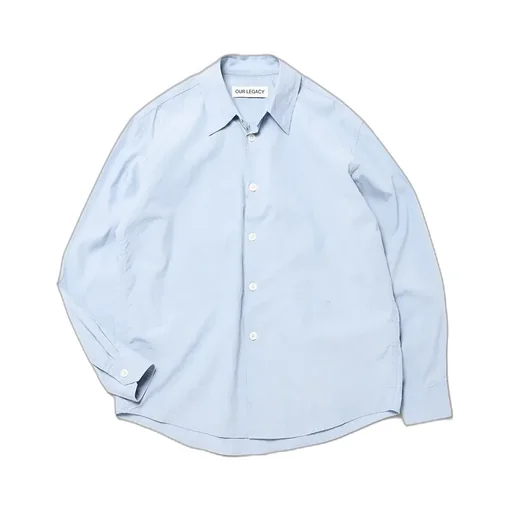 Beyond Shirt - Powder Blue Liquid Poplin