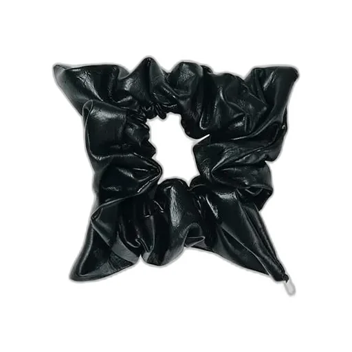 Faux Leather Square Scrunchie - Small