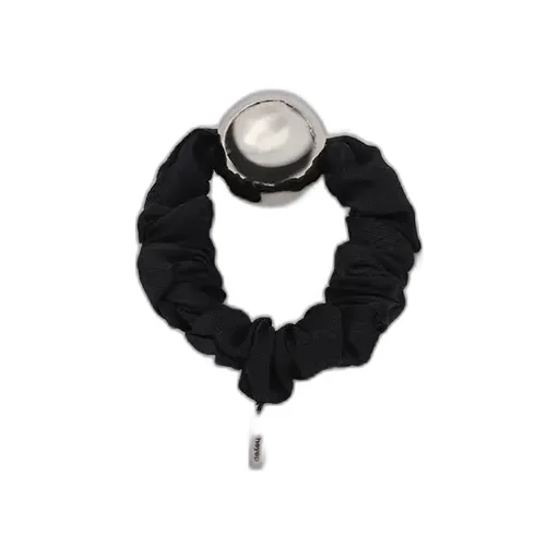 Medium Metal Ball Silk Scrunchie