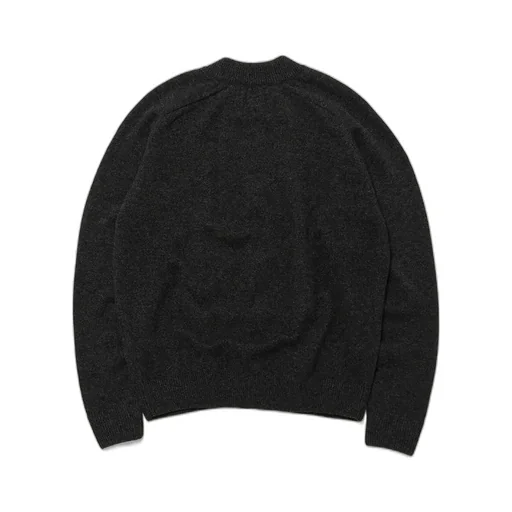 Ckkt-039 Zip Crew Neck Cardigan - Wool