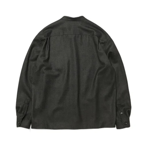 Cksh-023 Collarless Over Shirts - Wool