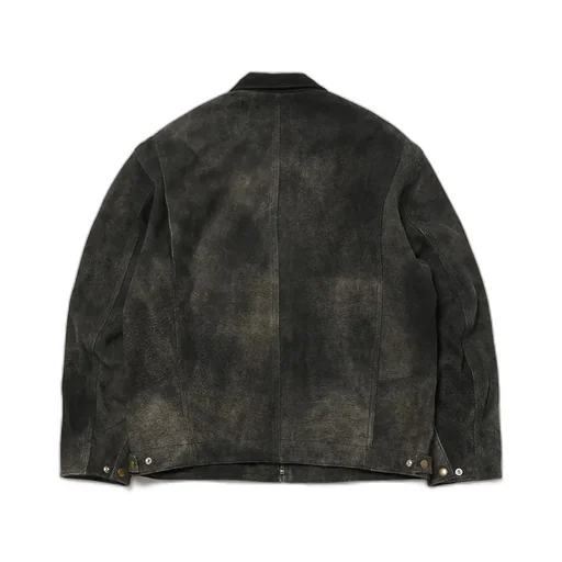 Leather Detroit Jacket - Goat Suede Antique Finish